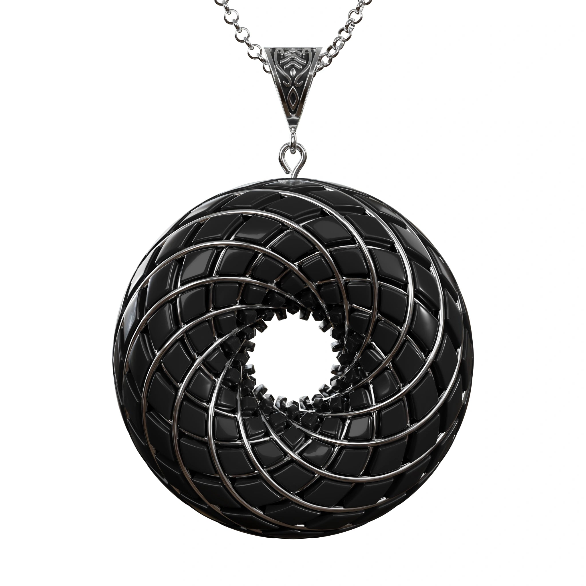 C60 Shungite - iTorus iZ Crystal Toroidal Pendant
